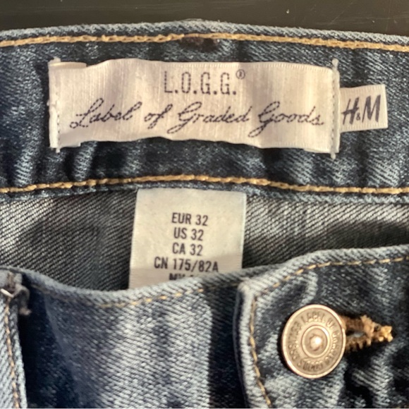 H&M LOGG Label of Graded Goods Jeans Skinny Fit Vintage Faded Wash Size 32. EUC - Picture 7 of 8